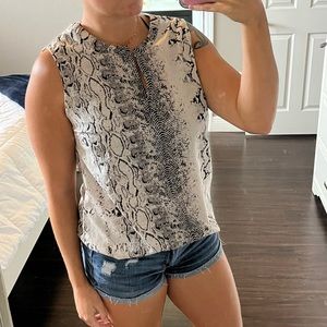 Dalia Snakeskin Blouse